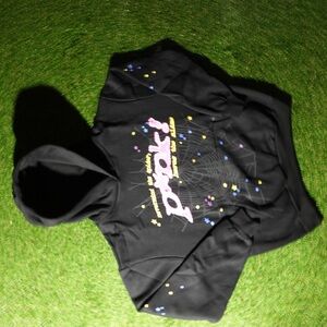 Kids Black Graphic Hoodie